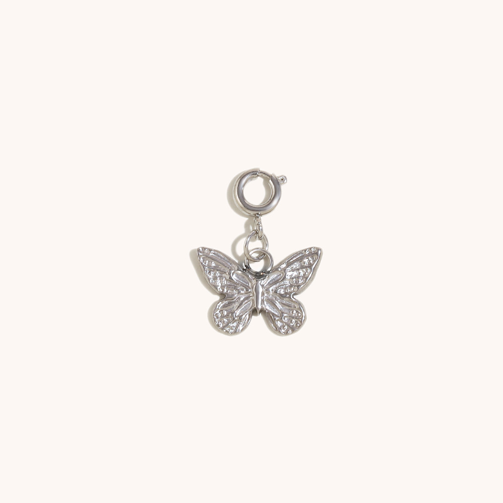 10:Butterfly pendant-steel color