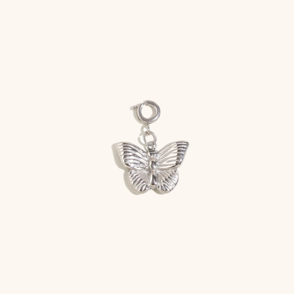 20:Butterfly pendant-steel color-2