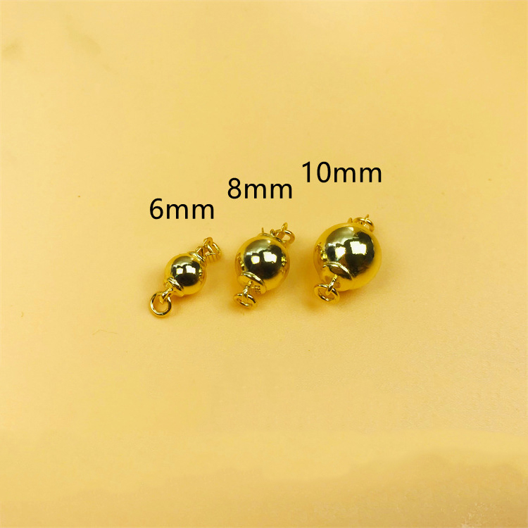 2:Glossy round bead buckle medium 8mm