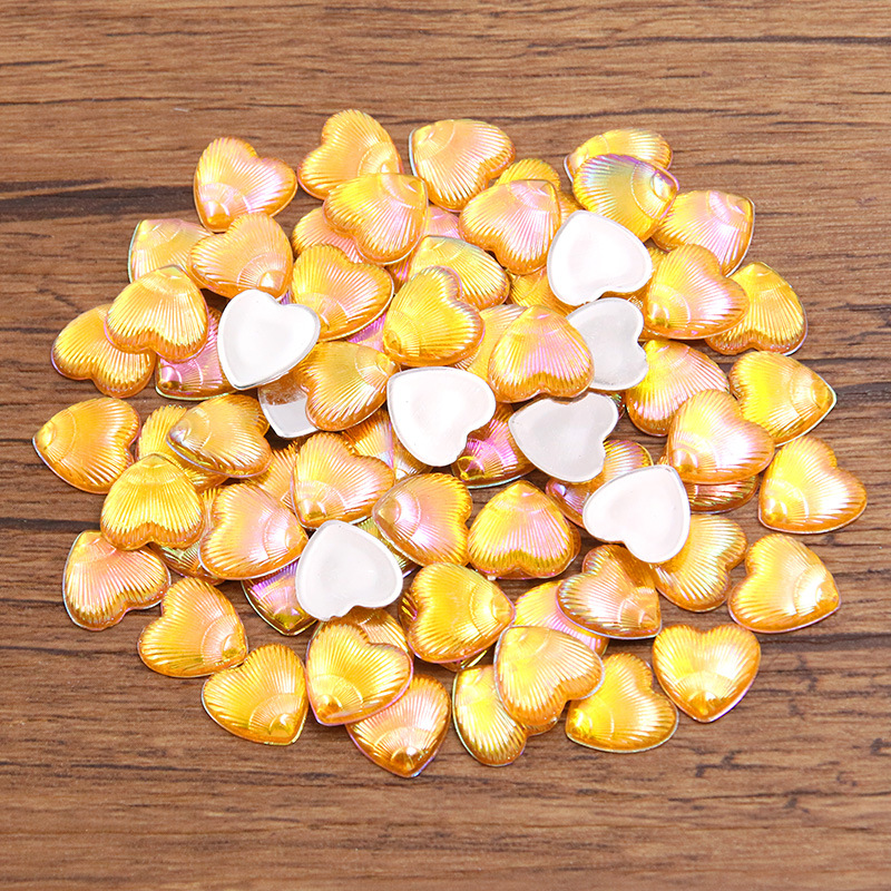 14:Yellow heart 10mm 0.1g