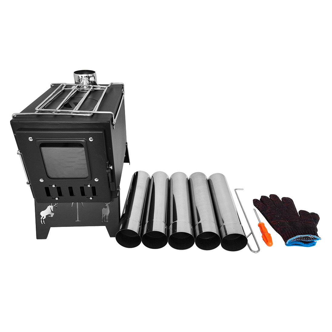 Carbon steel tabletop stove