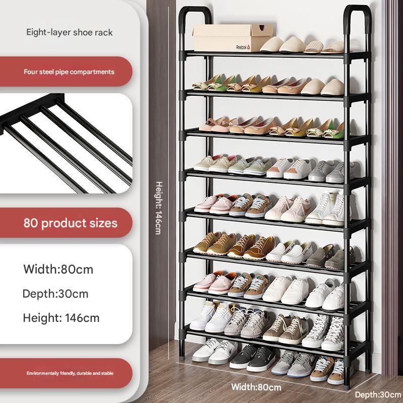 12 diameter-80CM-8 layer black shoe rack