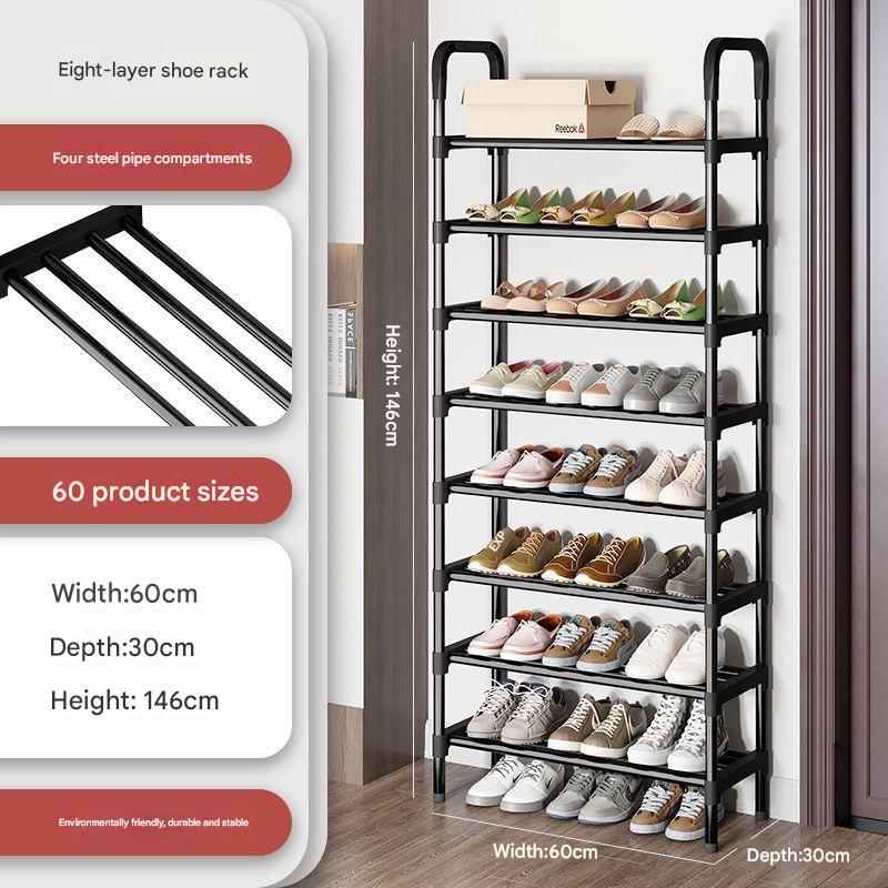12 diameter-60CM-8 layer black shoe rack