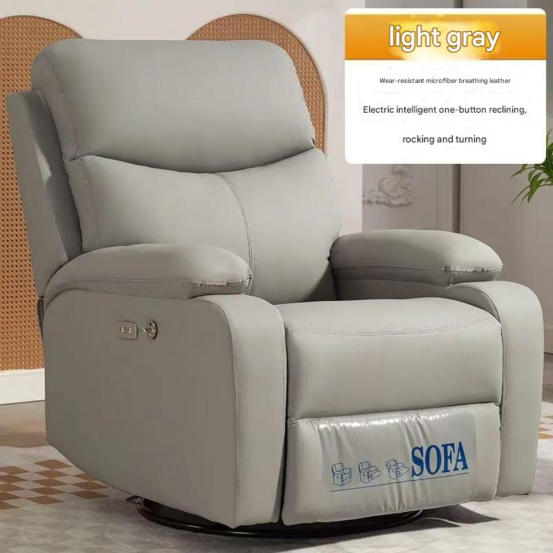 Grey|Electric smart reclining with rocking [one-button adjustment]
