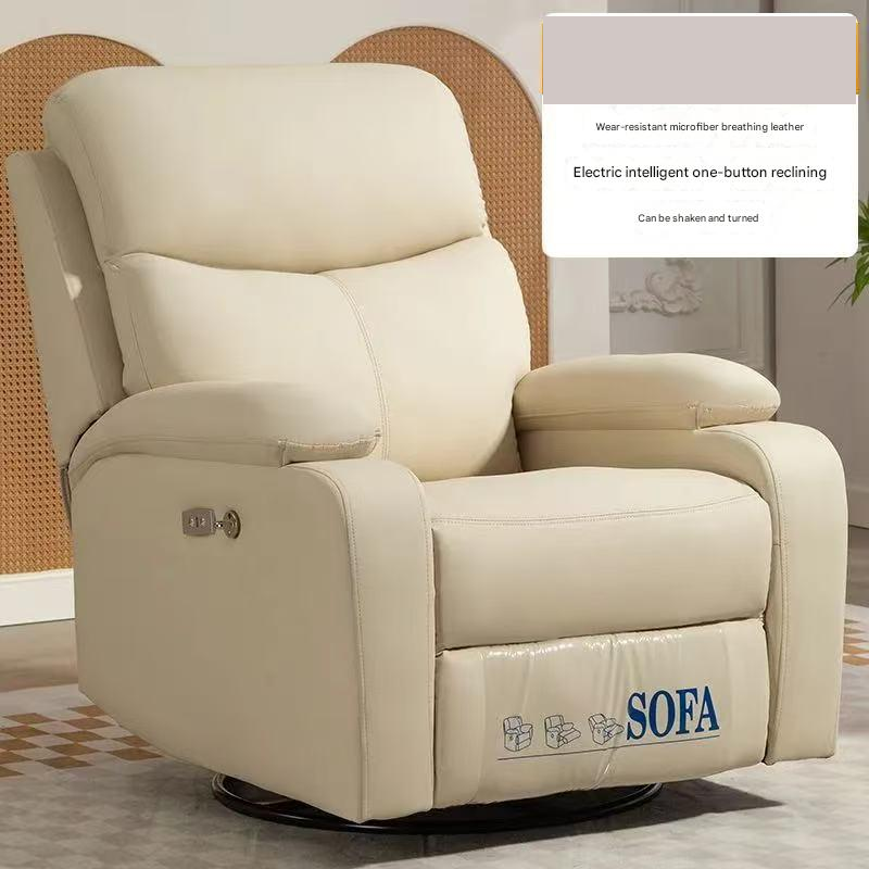 White|Electric smart reclining with rocking [one-button adjustment]