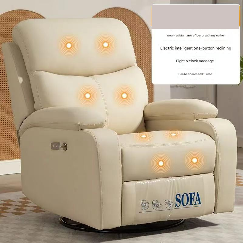 White|Electric smart massage reclining belt with rocking [one-button adjustment]