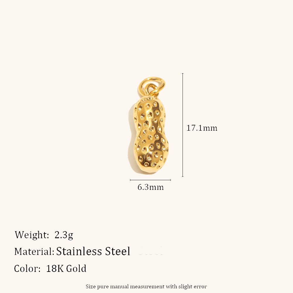 Peanut pendant-gold