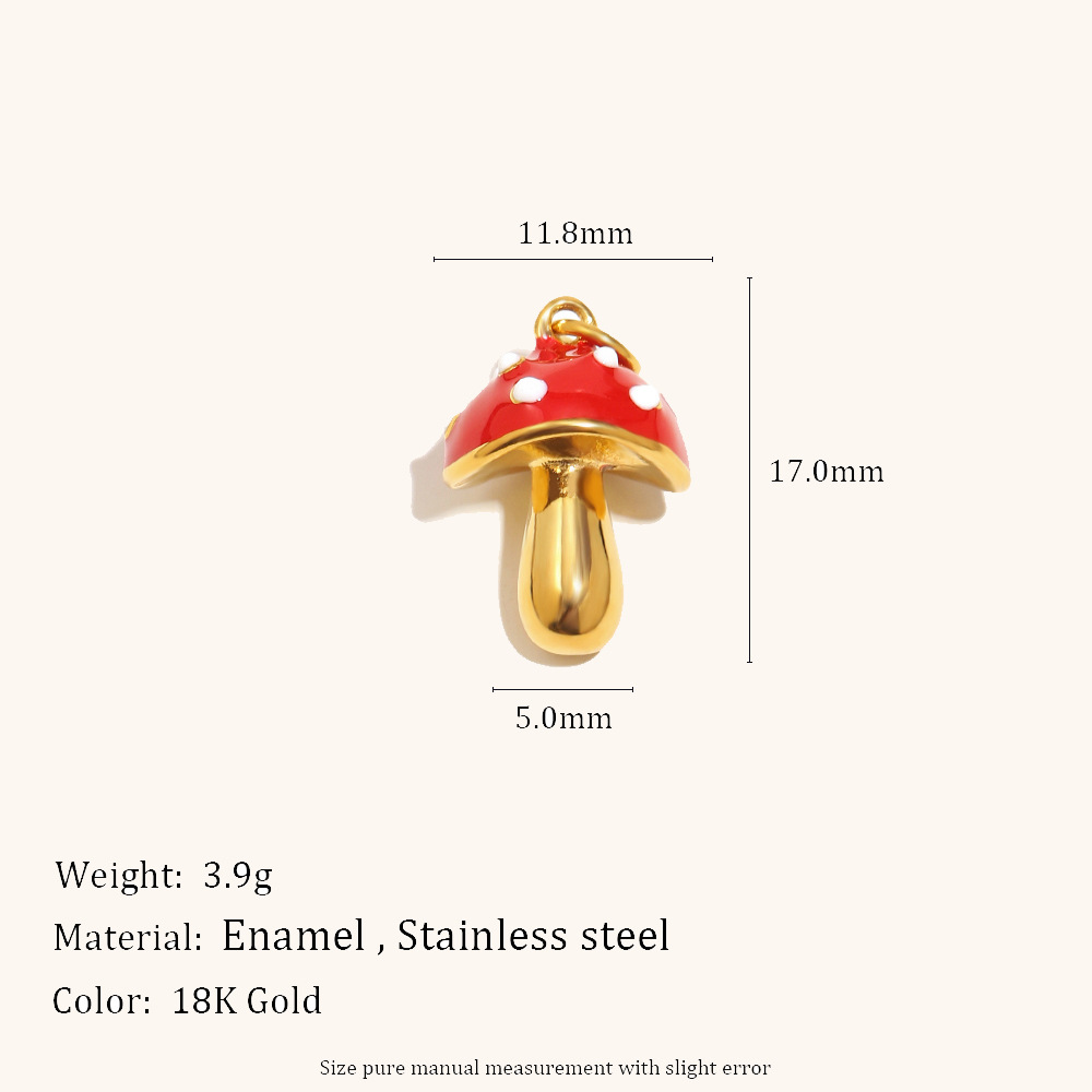 Oil dripping mushroom pendant-gold-1