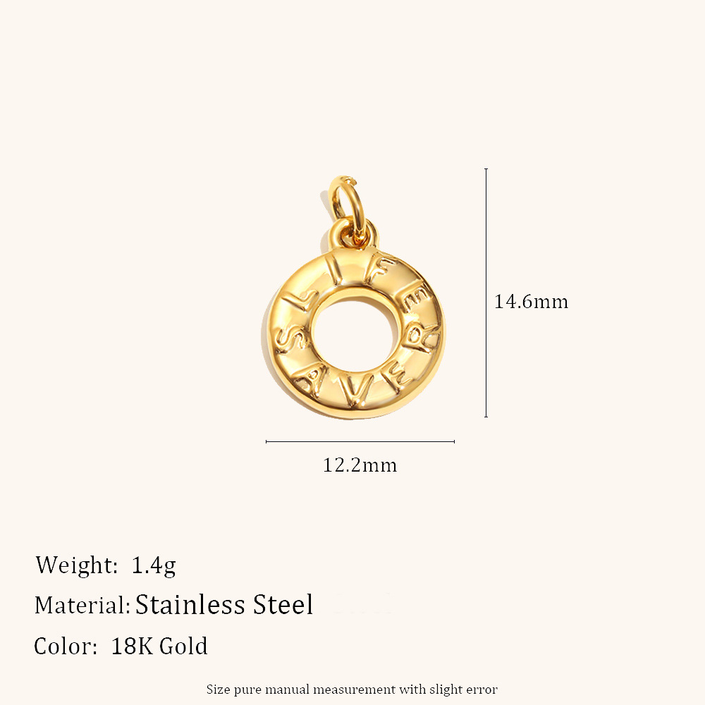 2:Donut pendant - gold