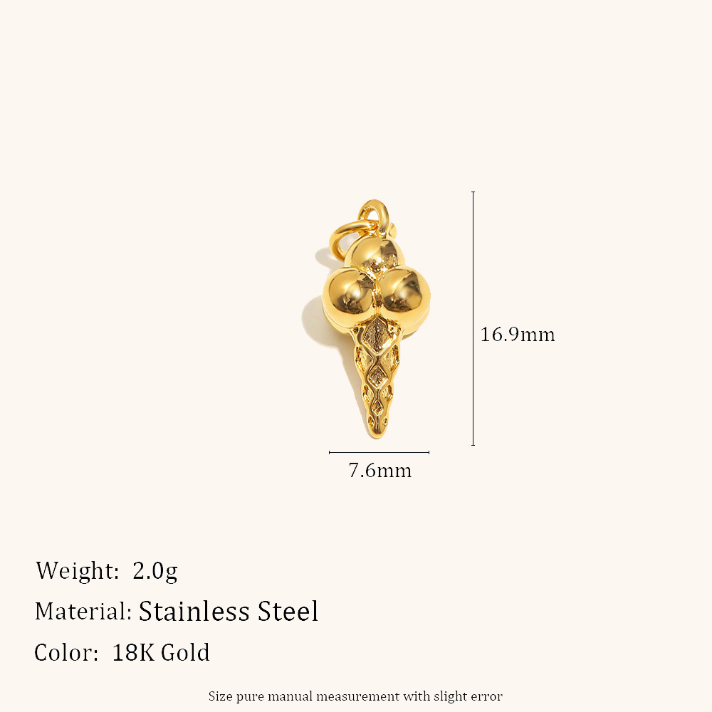 4:Ice cream pendant-gold