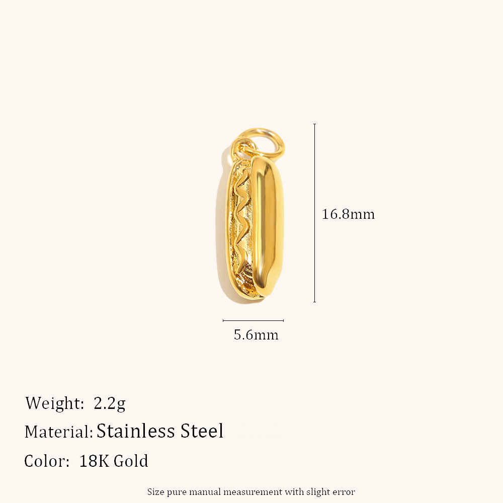 5:Hot dog pendant-gold