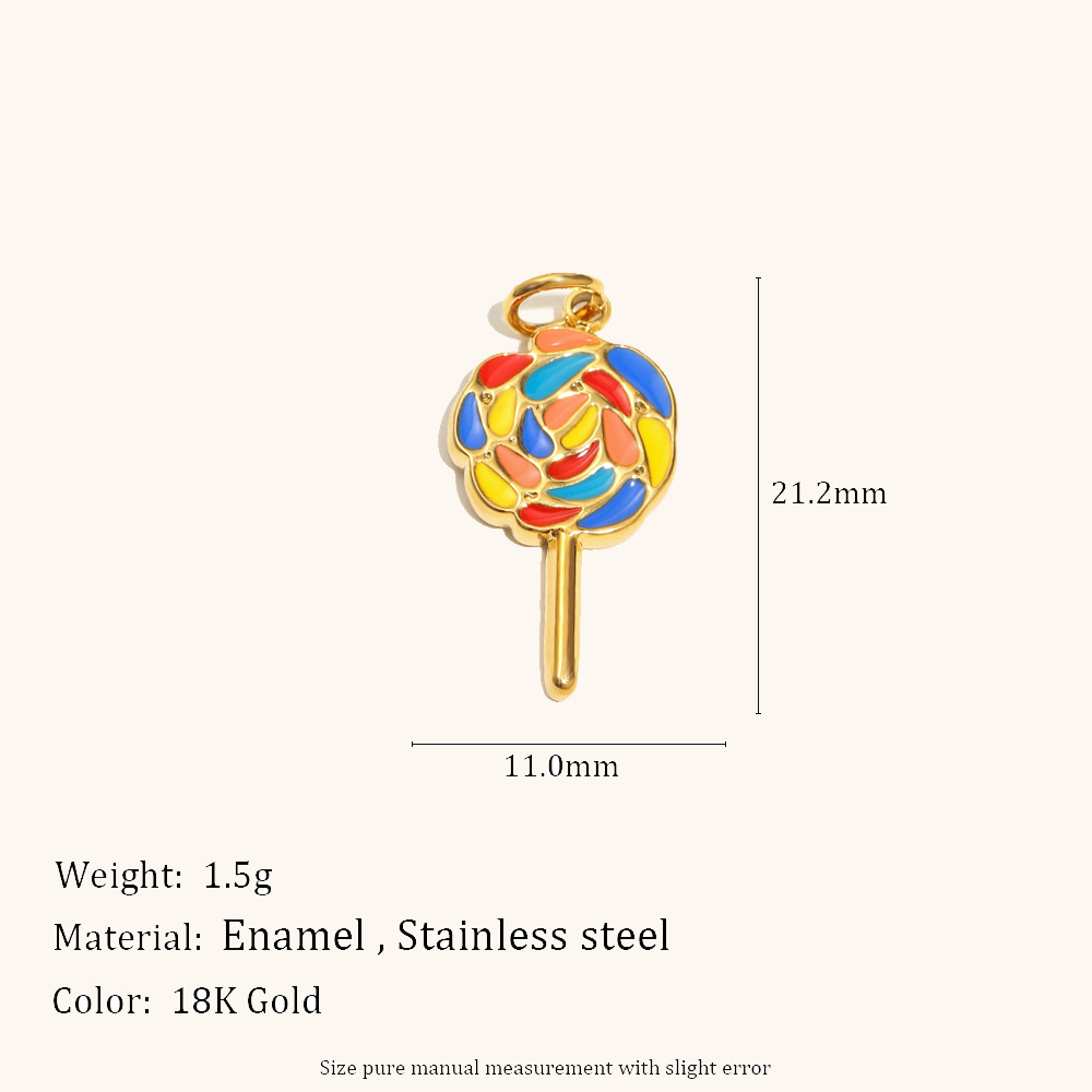 7:Large circle candy pendant-gold