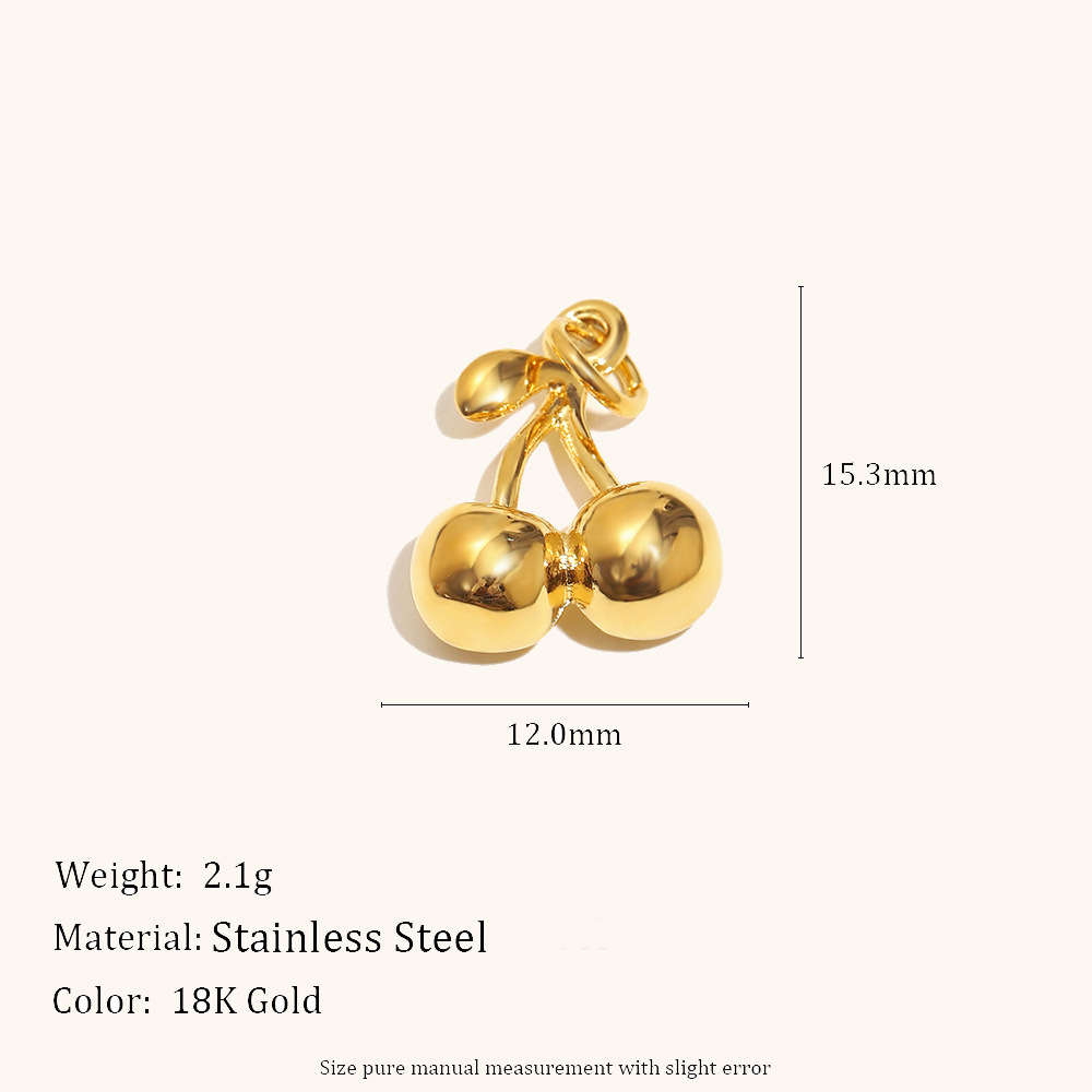 8:Cherry pendant-gold