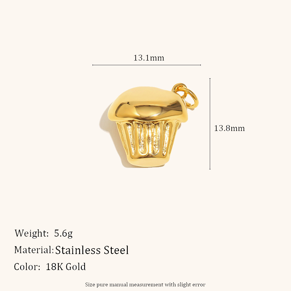 9:Small cake pendant-gold