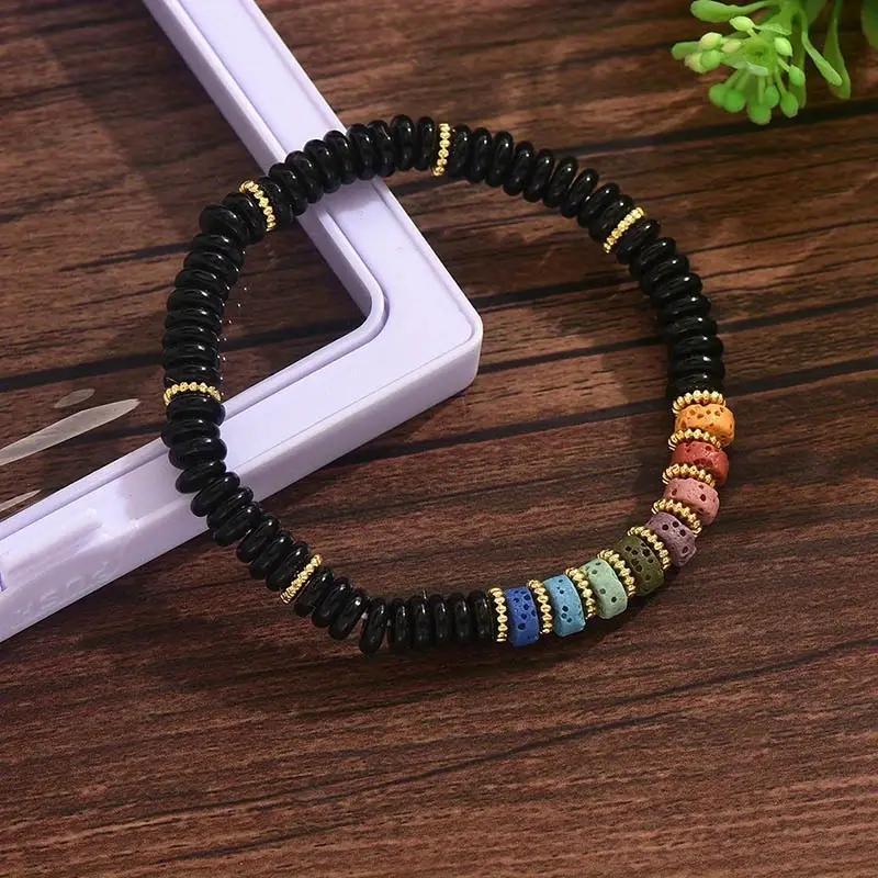 Black crystal volcanic stone