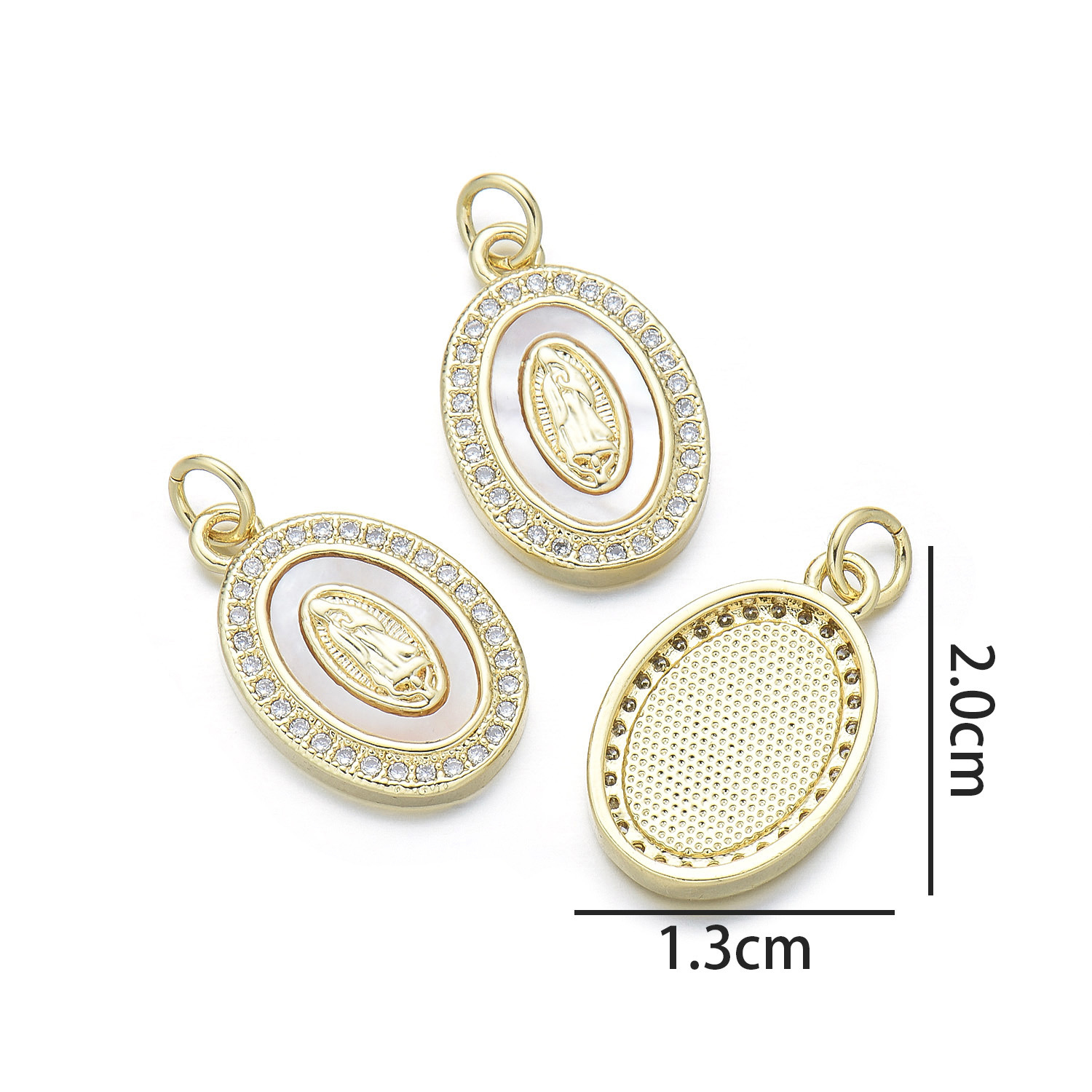 6:Oval Phnom Penh Lady pendant (natural shell)