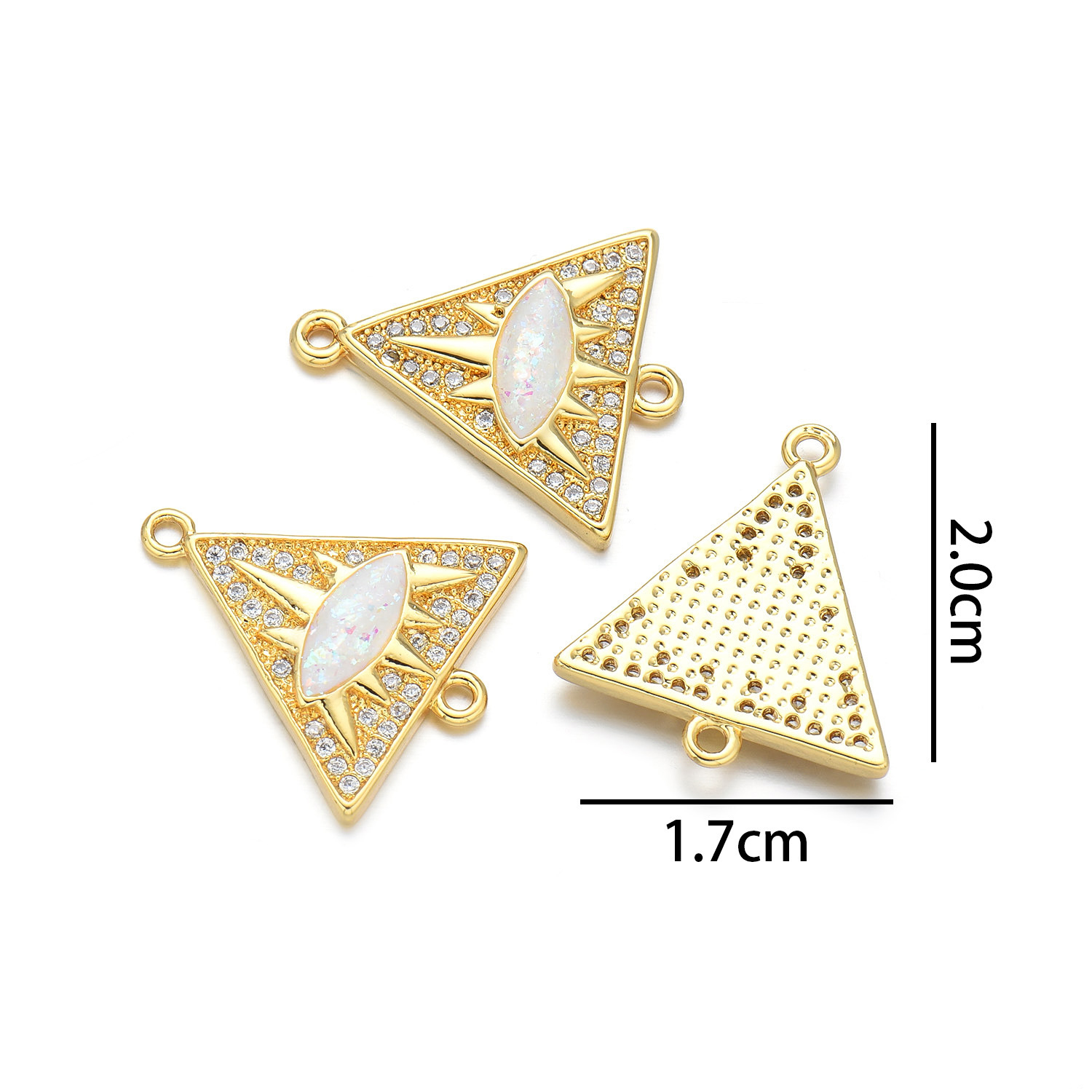 2:Triangle eyes (colorful pink opal)