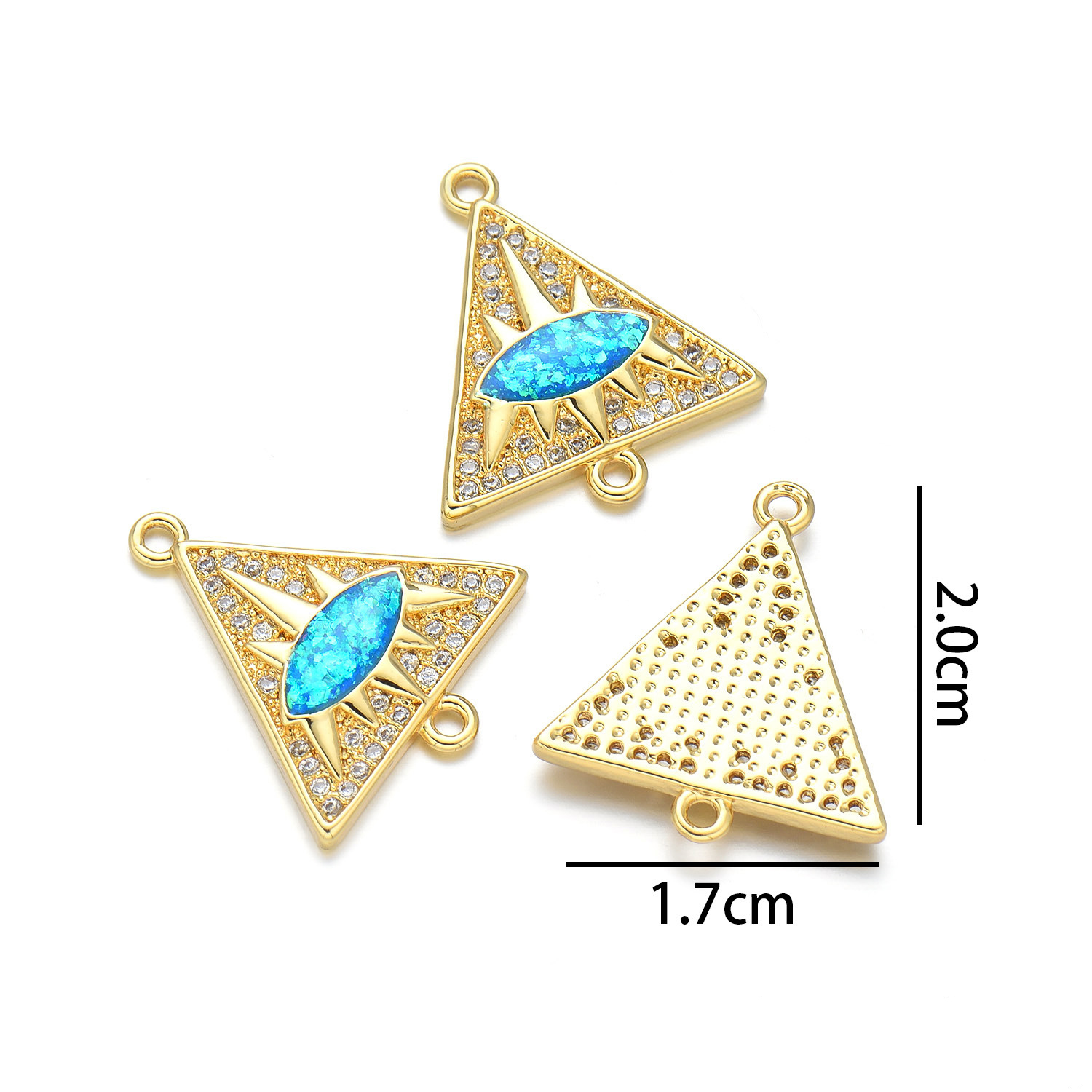 3:Triangle eyes (peacock blue opal)