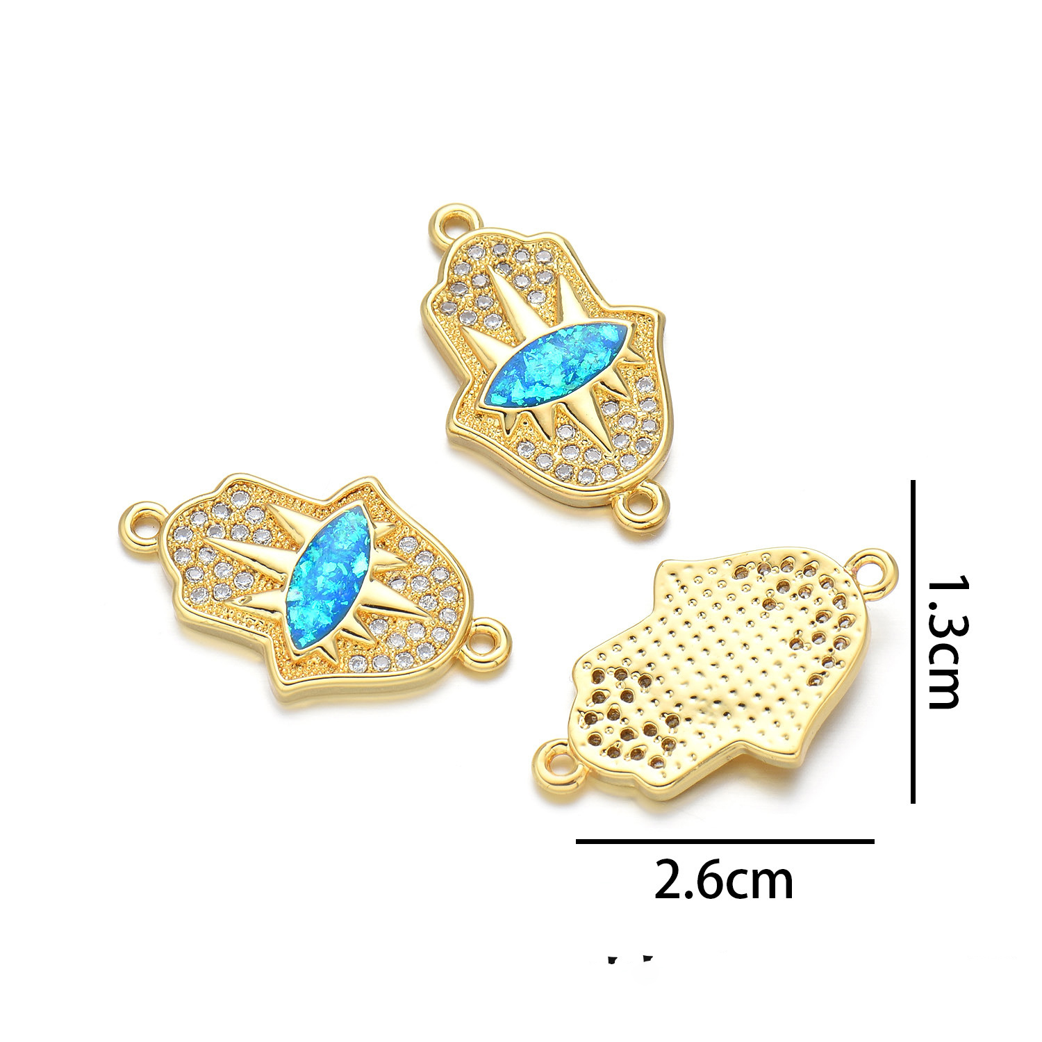 5:Palm eyes (peacock blue opal)