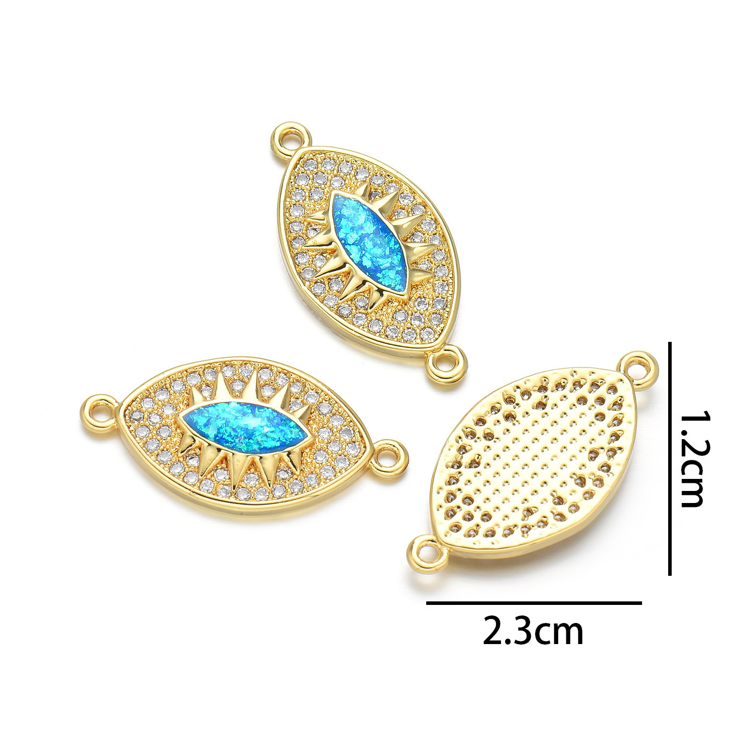 6:Eyes (peacock blue opal)