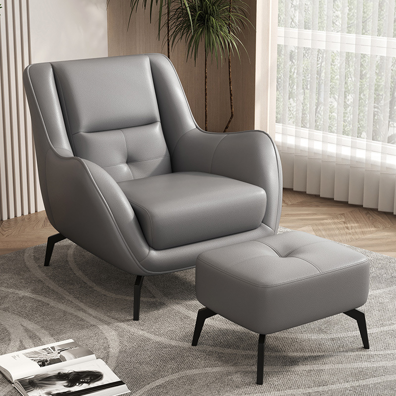 Gray tech fabric with footrest