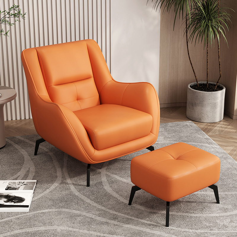 orange Scratch-Resistant Fabric with footrest