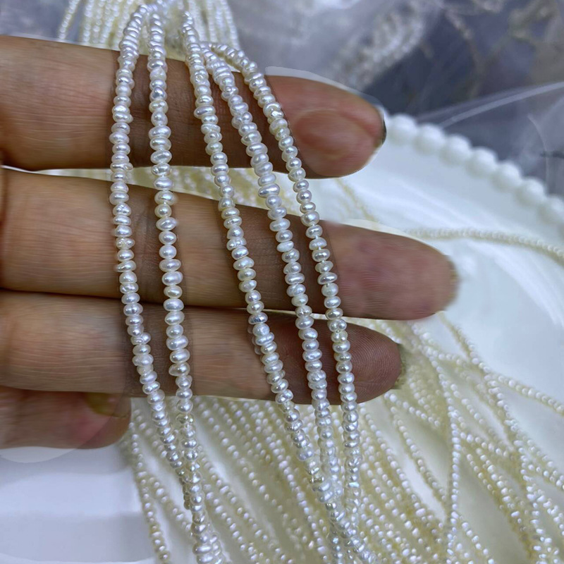 1:About 3-4mm, a string about 37-38cm natural white