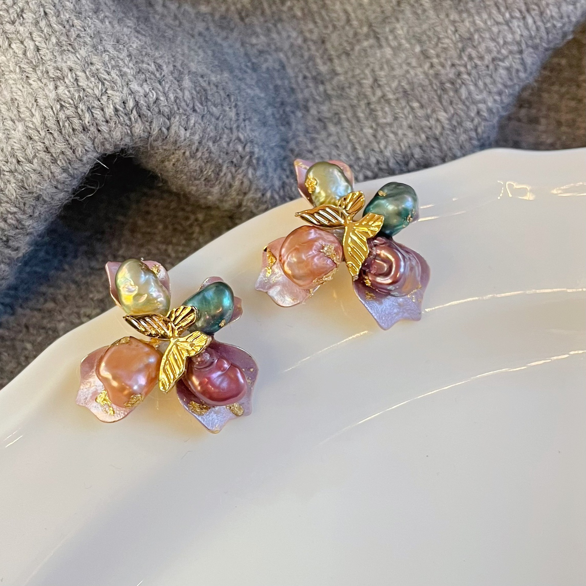 2:[freshwater pearl + s925 silver needle]: nl08499e