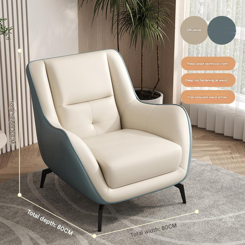 Beige and blue tech fabric