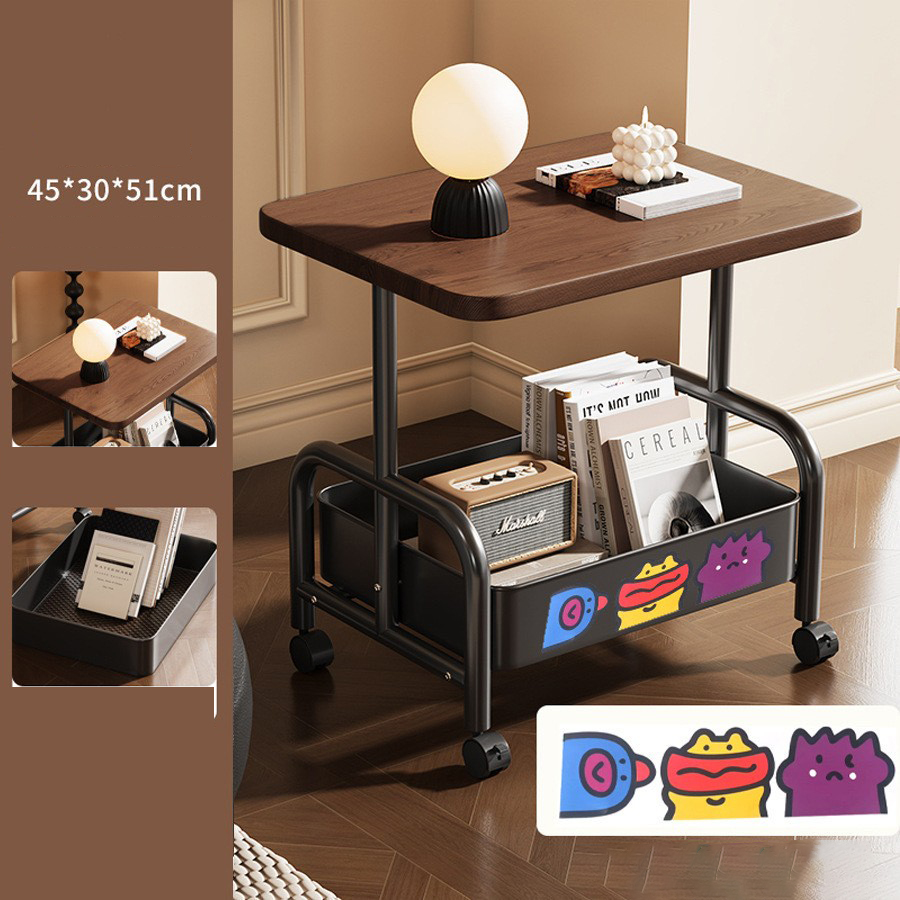 Walnut color black rack