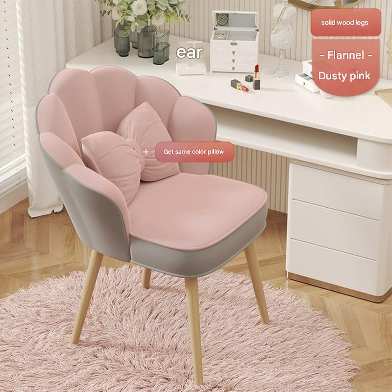 Gray pink-solid wood legs