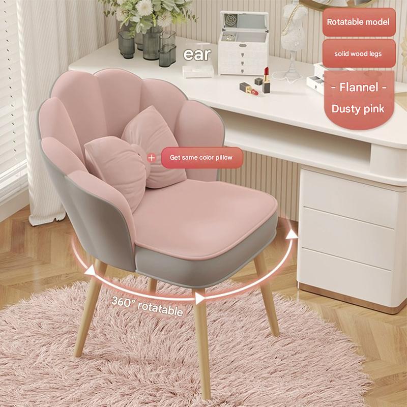 rotatable Gray pink-solid wood legs