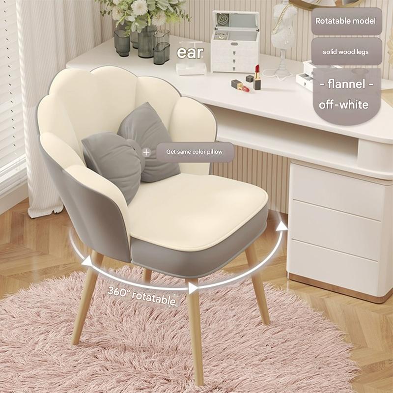 rotatable Gray White-solid wood legs