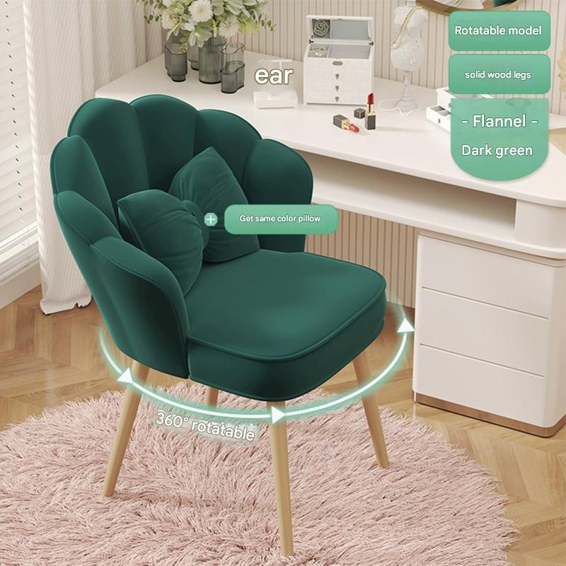 rotatable dark green-solid wood legs