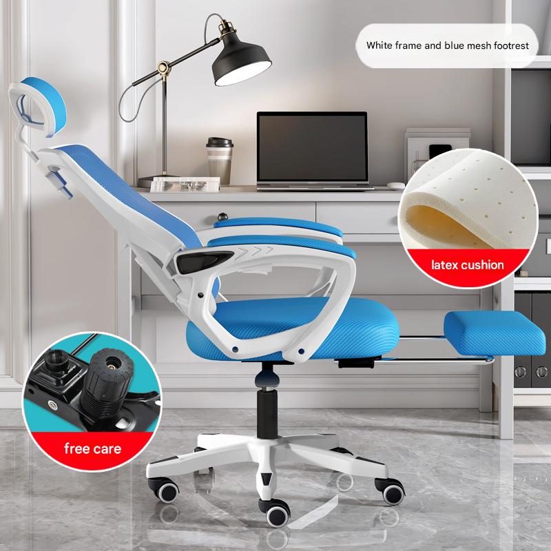 White Frame Blue Net Lying Latex Easy Foot