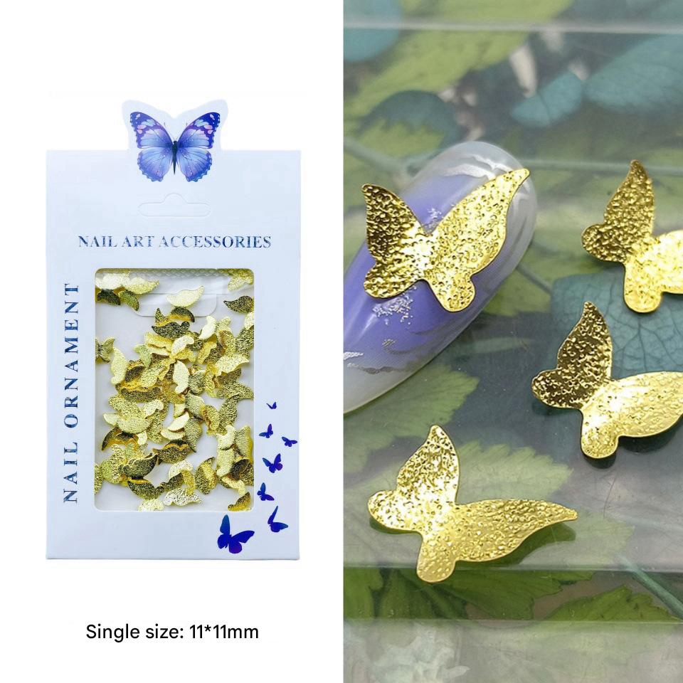 4:Long wing frosted butterfly-gold