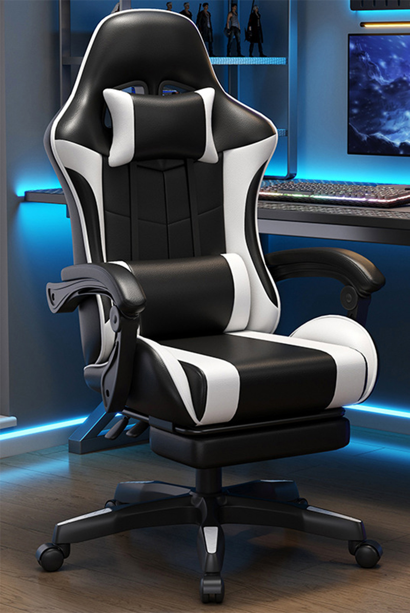 black and white footrest