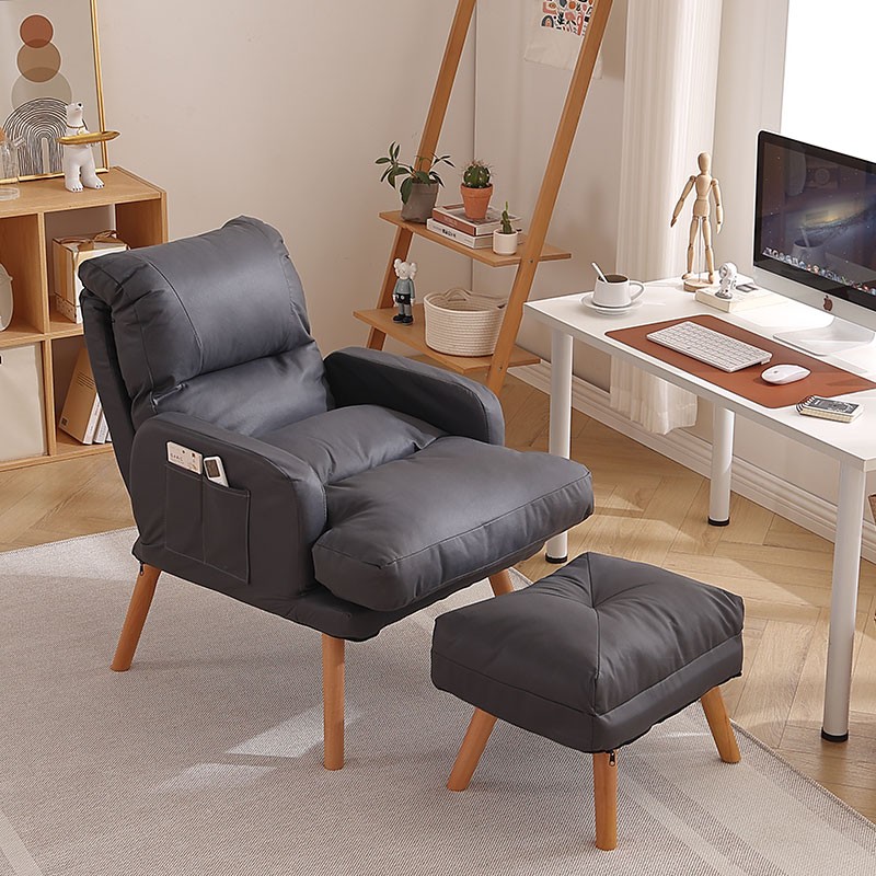 Navy blue thickened   pedal-standard backrest 5-gear adjustment