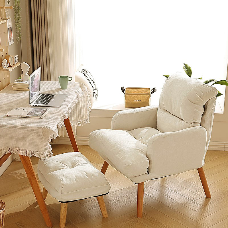 Beige thickened   pedal-standard backrest 5-gear adjustment