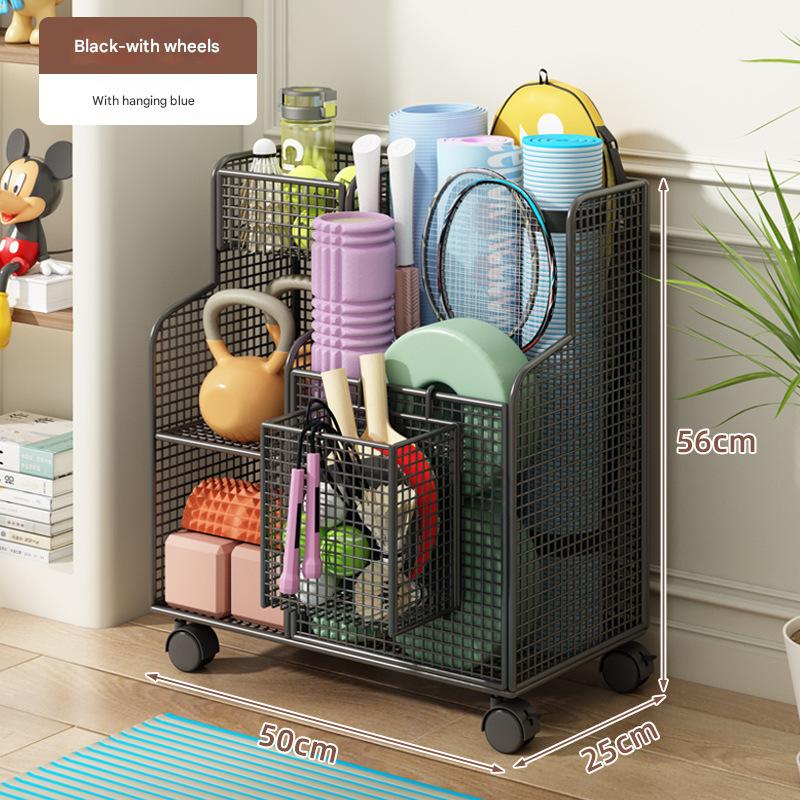 Black - with wheels [with hanging basket]