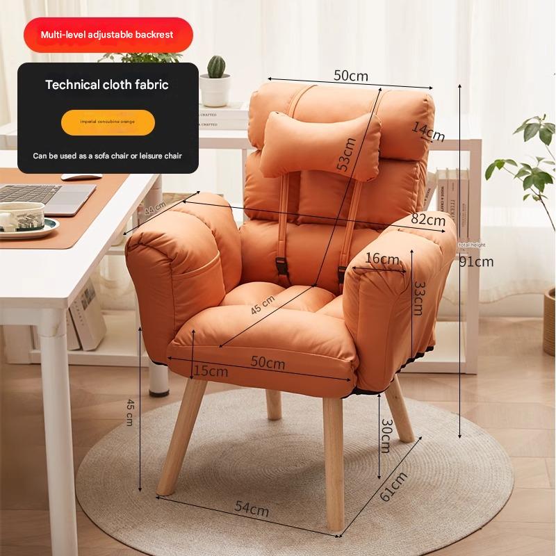 tech fabric orange single chair