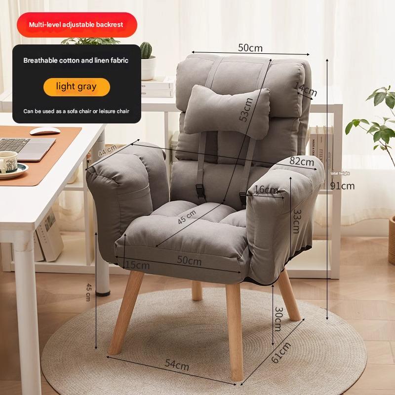 [cotton and linen] light gray single chair