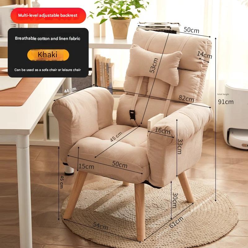 [cotton and linen] khaki single chair