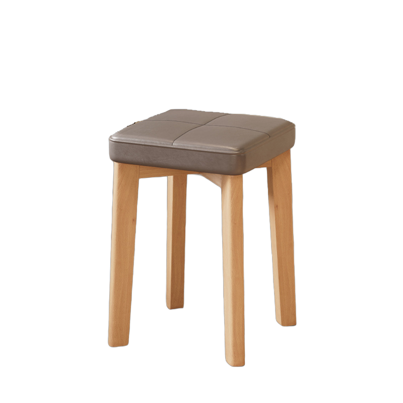 Solid wood legs   gray leather