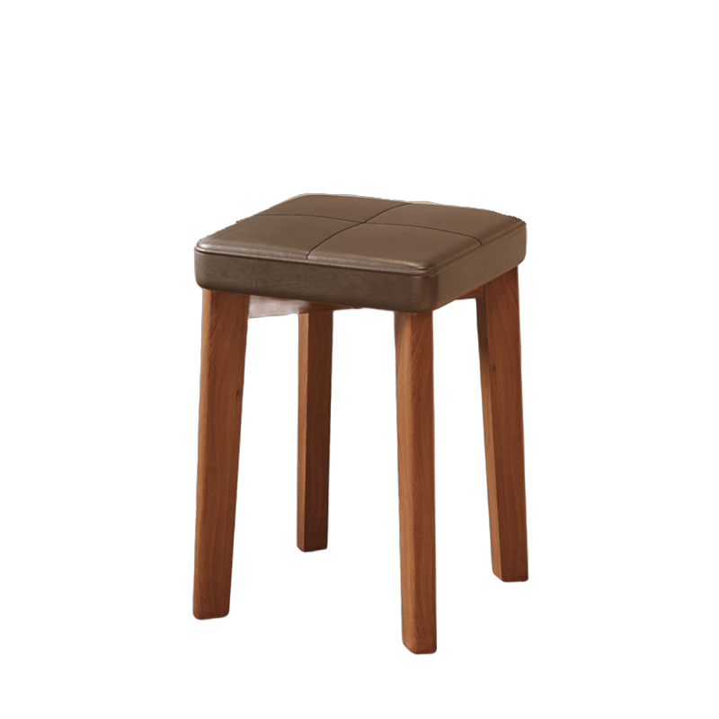 Walnut legs   dark brown leather