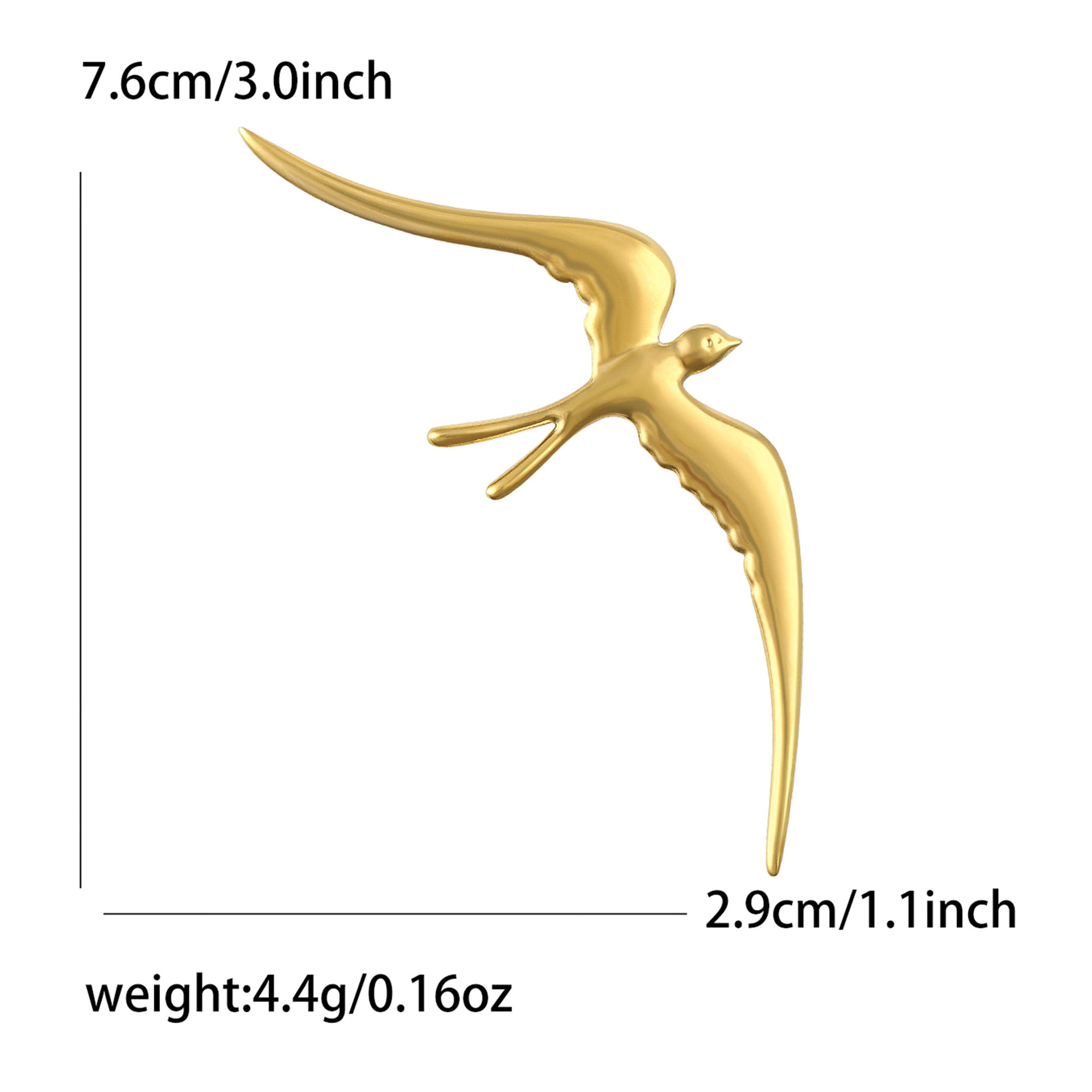 1:Stainless steel-gold--5072-gd