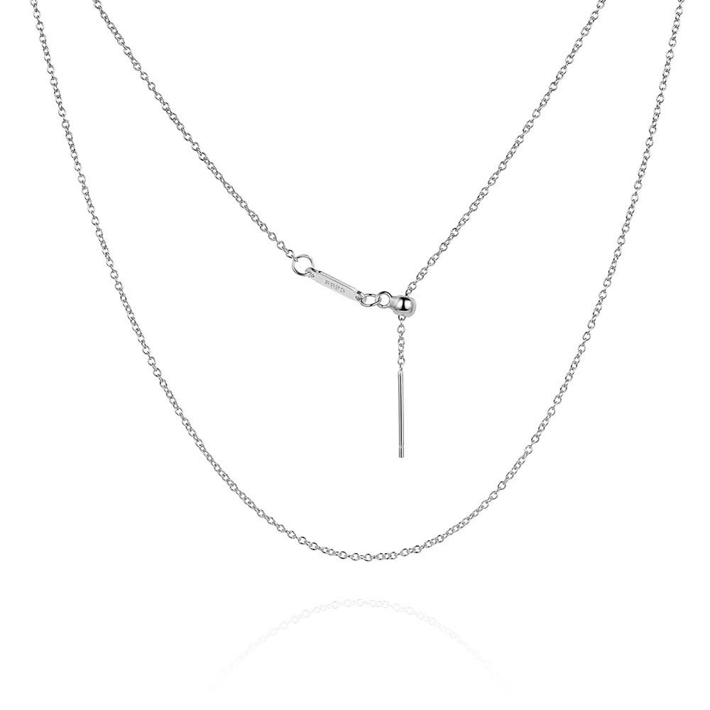45:Platinum necklace 45cm
