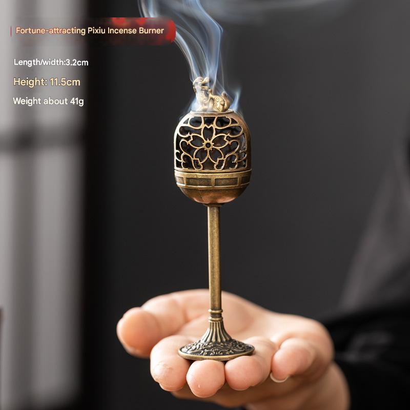 Tall elk incense burner