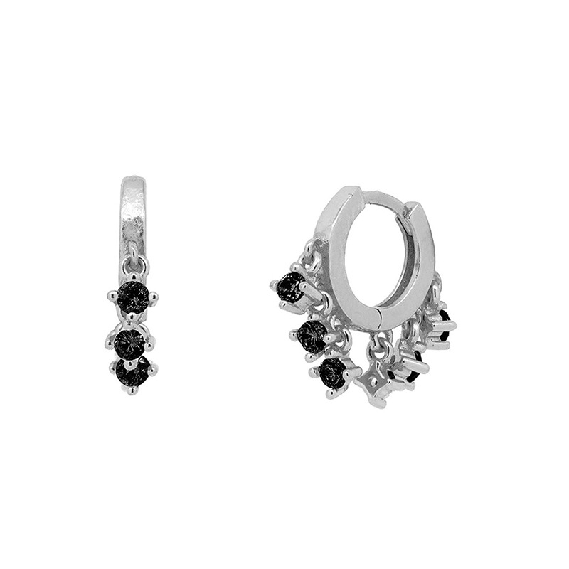 21:Black zircon (white gold)