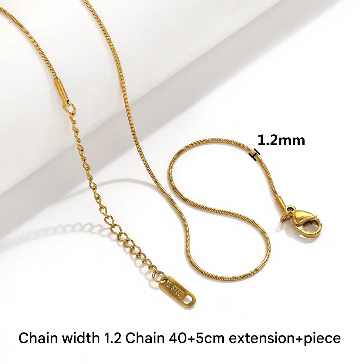 10:1.2 Round snake-18K vacuum gold